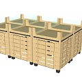 Showcase Shelf Promotion Stack Head Stack Head Supermarket Shelf Scene Stack Promotion Nakajima Promotion Display Rack 3d model