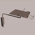 Black Metal Multipurpose Stand With Adjustable Rod Platform And Stable Support Legs