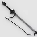 Manual Gear Driven Saw Equipment with Long Serrated Blade and Metal Structure