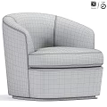 Two Tone Beige And Navy Blue Velvet Accent Chair With Curved Arms Modern Design