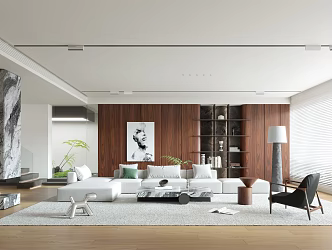 modern living room 3d model