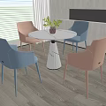 Modern Negotiation Table and Chair Leisure Table and Chair 3d model