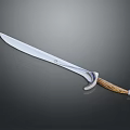 Elegant Handcrafted Traditional Weapon With Silver Blade And Wooden Handle Design