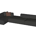 Modern corner sofa multiplayer sofa 3d model