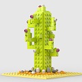 LEGO toy blocks cactus desert plants 3d model