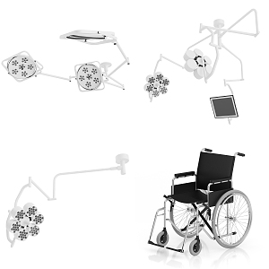 Modern Wheelchair Medical Equipment Portfolio 3d model