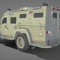 Tactical Utility Vehicle With Reinforced Body Roof Lights And Large Tires