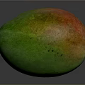 Fresh Ripe Mango With Green Yellow And Red Skin Looking Juicy And Delicious