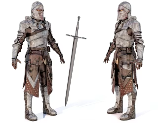 Knight Character Soldier Armor 3d model