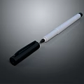 Modern White Writing Pen With Black Cap Stylish Design For Daily Use