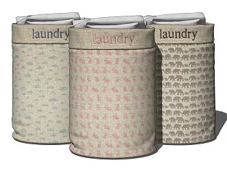 Modern Storage Basket Fabric Storage Basket 3d model