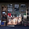 Stylish Entryway Interior Featuring Wooden Entryway Cabinet And Side Cabinet Decor Items And Greenery