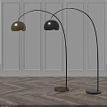 Modern Arc Floor Lamps in Black and Gold for Stylish Living Room Interior Design