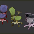 Modern Mesh Office Chair with Multicolor Design Armrests and Swivel Wheels