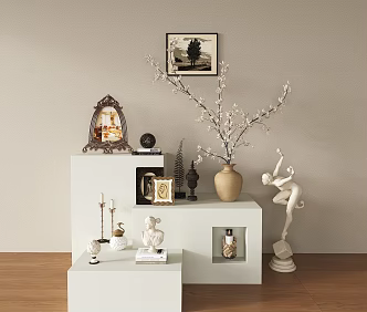 French Style Jewelry Ornaments Combination Hallway Ornaments Dining Table Ornaments TV Cabinet Ornaments 3d model