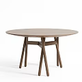 New Chinese Round Table Solid Wood Dining Table Round Table 3d model