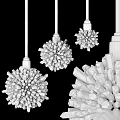 Elegant Modern Crystal Pendant Lights With Spherical Glowing Design And Clustered Crystals