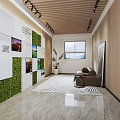 Modern Monitoring Room With Large Screen Workstations And Office Chairs