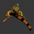 Lizard Anime Lizard Cartoon Lizard Reptile Cold Blooded Animal Reptile 3d model