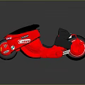 Red CATNOX Motorcycle Modern Design With Sleek Streamlined Body And Reflective Surface 3d model