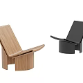Modern Wooden And Black Leisure Chairs With Ergonomic Sleek Design Structure