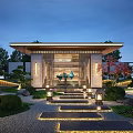 New Chinese Style Gazebo Landscape Gazebo 3d model