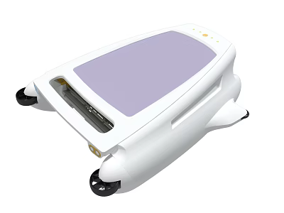 White Submersible Equipment With Purple Control Panel And Black Parts 3d model