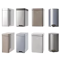 Public Facilities Trash Bins With Various Designs Stainless Steel And Pedal Operation