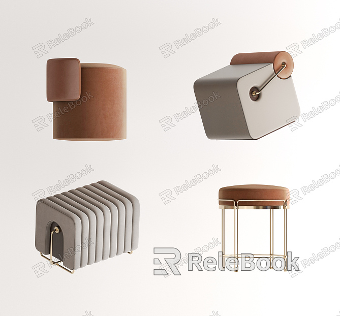 Modern sofa stool footrest model