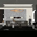 Modern Living Room Interior Design With Sofa Coffee Table Chandelier And Textured Wall Decor
