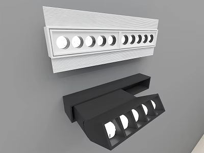 Modern Recessed Downlights And Spotlights With Sleek Black White Design For Home Lighting 3d model