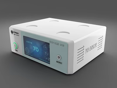 APL 001 Medical Device With Digital Display Green Button And White Design 3d model