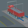 Industrial Truck Loading Equipment with Cargo Transport Platform and Metal Frame Structure
