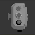 White Military Weapon Communication Device with Long Antenna Multiple Ports and Ventilation Holes
