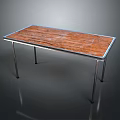 Modern Functional Desk With Wooden Tabletop And Metal Frame For Workspace Use