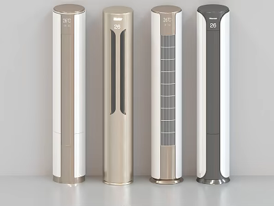 Stylish Tower Air Conditioners With Various Designs 3d model