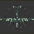Modern Passenger Plane Featuring Blue Green Camouflage Livery And Sleek Aerodynamic Design