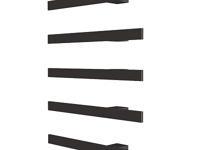 Black Floating Wall Shelves Set For Modern Home Decor And Storage 3d model