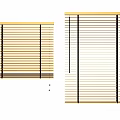Wooden Venetian Blinds With Adjustable Horizontal Slats For Home Window Decor