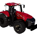 Red CASE IH Puma 240 Functional Farm Tractor With Large Tires And Cab
