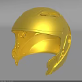 Shiny Golden Helmet With Sleek Design And Protective Features For Sports Activities