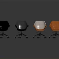 Modern Stylish Comfortable Chairs With Gray White Orange Colors And Metal Legs