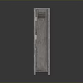 Tall Modern Gray Locker Furniture With Single Door And Ventilation Grille