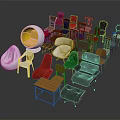 Colorful Modern Leisure Chairs With Various Styles And Unique Designs For Home Decor