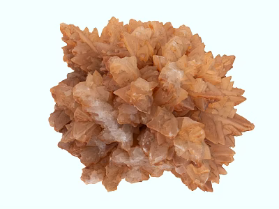 Natural Brown Stone Crystal Cluster With Mineral Formation And Textural Details 3d model