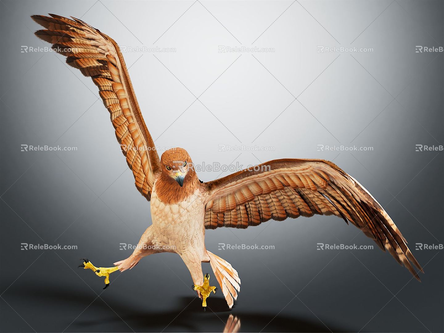 Modern Eagle Raptor Sculpture 3d model