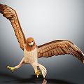 Modern Eagle Raptor Sculpture 3d model