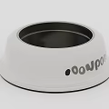 Pet Food Bowl White Stainless Steel Durable Safe With Non Slip Base And Sleek Design