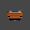 Orange Range Rover Evoque SUV With Stylish Modern Exterior Design 3d model