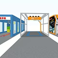Commercial Automatic Car Wash Machines With Modern Design And Efficient Operation 3d model